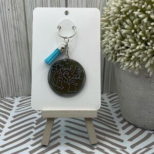 Ghost Squad Keychain with Blue Tassel